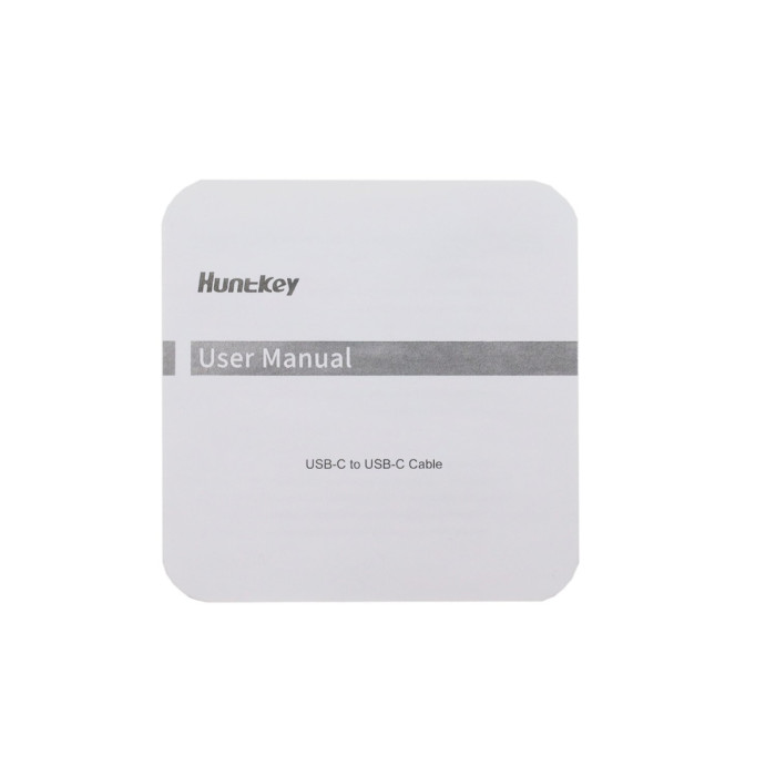 Cable USB Type C - Type C, 1.2м, Huntkey HKCCC301204, 3A