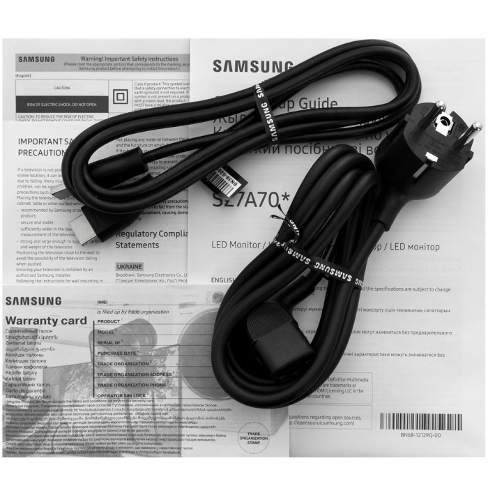 LCD 27" Samsung LS27A700NWIXCI, 3840x2160 (IPS), 5ms, 300 cd/m2, 1000:1, D-Sub/HDMI