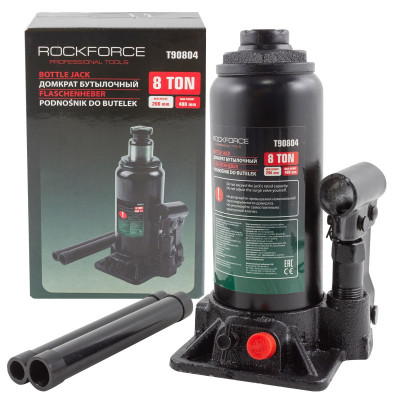 Домкрат бутылочный  8т с клапаном (h min 200мм,h max 400мм) 51452 RF-T90804(DS)