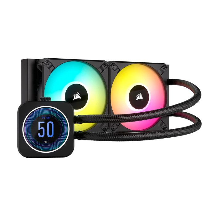 Water Cooler Corsair H100i ELITE LCD XT Display, for 1200/115x/1700/2011/2066/AMD, [CW-9060074-WW]