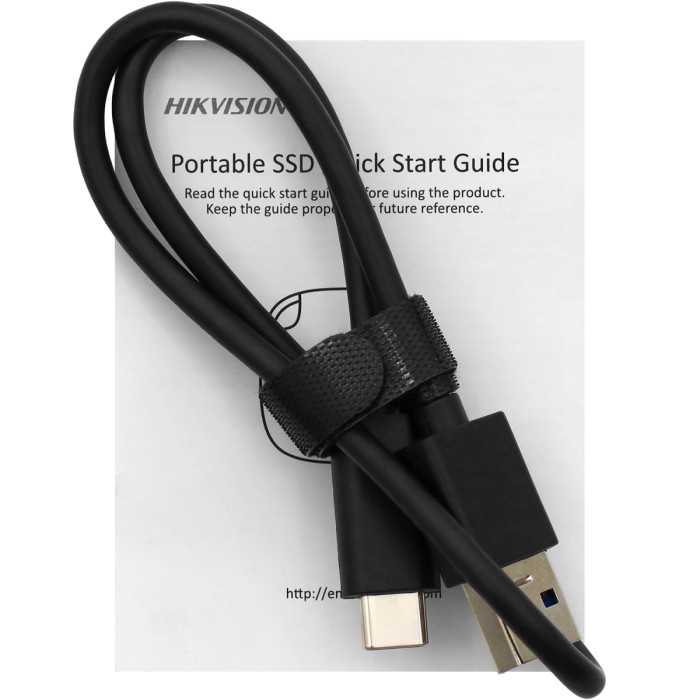 SSD USB 1 TB Hikvision, HS-ESSD-T100I/1024G, USB 3.2 + Type-C, black