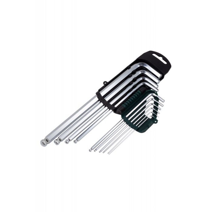 Набор ключей Г-образных 6-гранных экстра длинных с шаром, 10 предметов (1.27, 1.5, 2, 2.5, 3-6, 8, 1 6192        RF-5102XLB