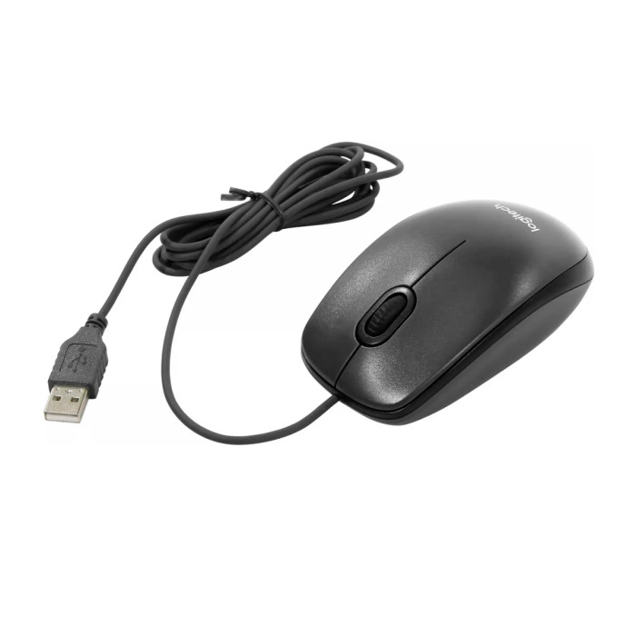Mouse Logitech M100, optical, 2+1 buttons, USB, [910-006652], black