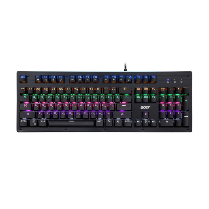 KeyBoard USB, Acer OKW127, 104 buttons, rus/lat, Black