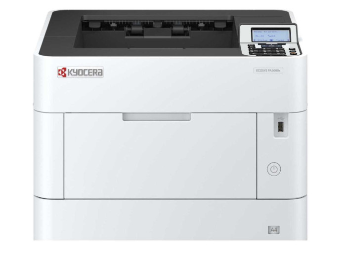 Принтер лазерный Kyocera ECOSYS PA5000x (A4), монохромный, 1200x1200 dpi, 50 ppm, 512 MB, 1.4 GHz, tray 100+500 sheets, USB+Ethernet, Duplex, LCD, drum 500k, starter toner 8k)
