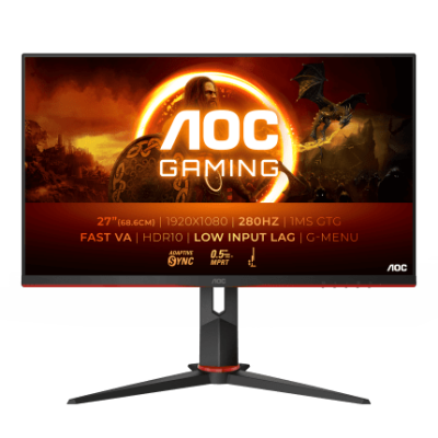 Монитор Игровой 27&quot; AOC 27G2ZN3/BK/01 Fast VA 1920x1080 280Hz 0.5ms 300cd/m 4000:1 2xHDMI 1xDP Black