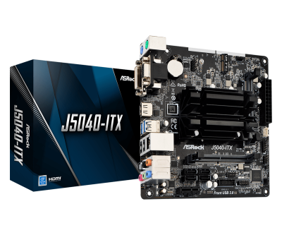 Материнская плата ASRock J5040-ITX Quad-Core J5040 3,2ГГц 2xSO-DIMM DDR4 4xSATA3 VGA DVI HDMI mITX