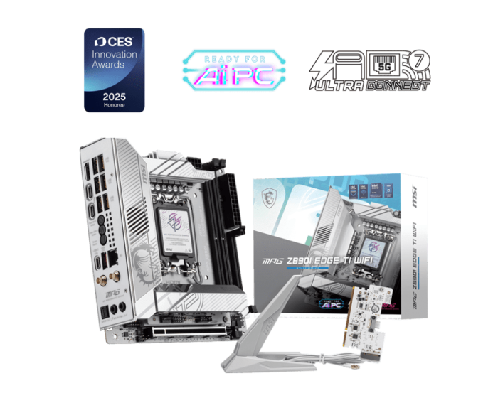 Материнская плата MSI MPG Z890I EDGE TI WIFI LGA1851 2xDDR5 2xSATA3 4xM.2 1xHDMI 2xThund Mini ITX