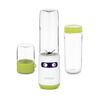 Стационарный блендер Kitfort Shake &amp; Take KT-3033-2 &quot;2 в 1&quot; бело-салатовый