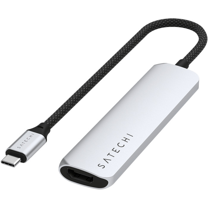 SATECHI 4-in-1 USB-C Slim Multiport Adapter 4K (Silver)