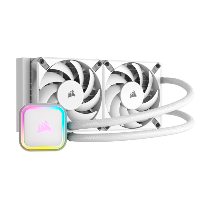 Water Cooler Corsair H100i RGB ELITE, for 1200/1366/115x/1700/2011/2066/AMD,[CW-9060078-WW],white