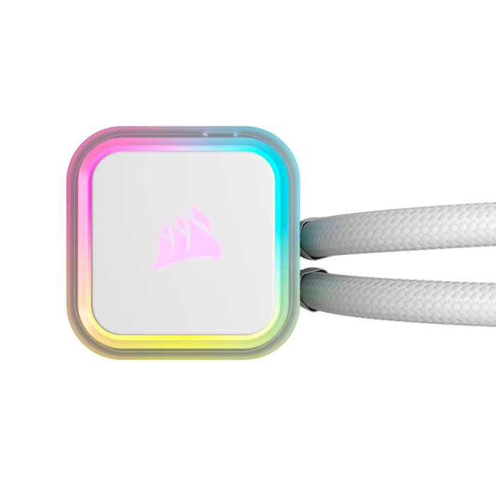 Water Cooler Corsair H100i RGB ELITE, for 1200/1366/115x/1700/2011/2066/AMD,[CW-9060078-WW],white