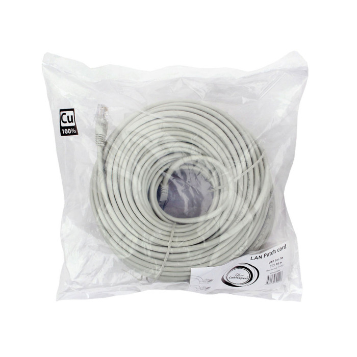 Cable  Patch cord  UTP 5e-Cat 50 m Cablexpert PP10-50M, серый