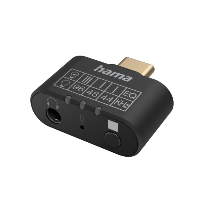 Adapter Audio, Hama, 00200302 , USb Type-C - 3.5 jack, black