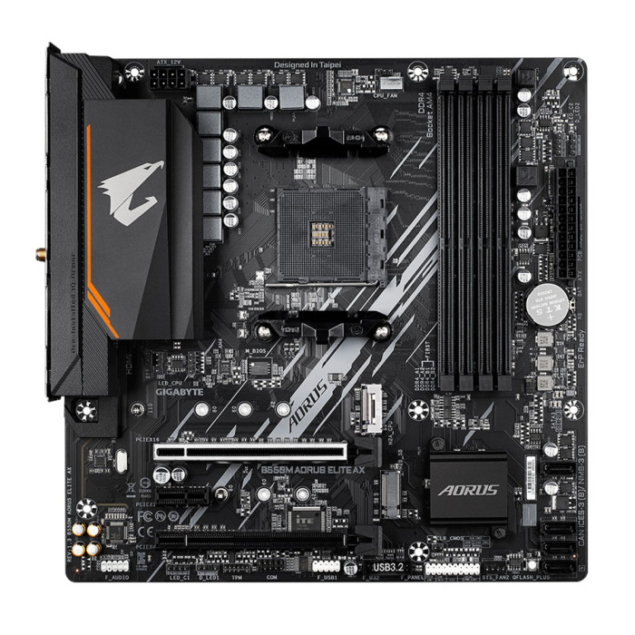 MB Socket AM4, MATX, AMD B550 (DVI+HDM) Gigabyte B550M AORUS ELITE AX, 4DDR4, 1PCIx16,PCIx1