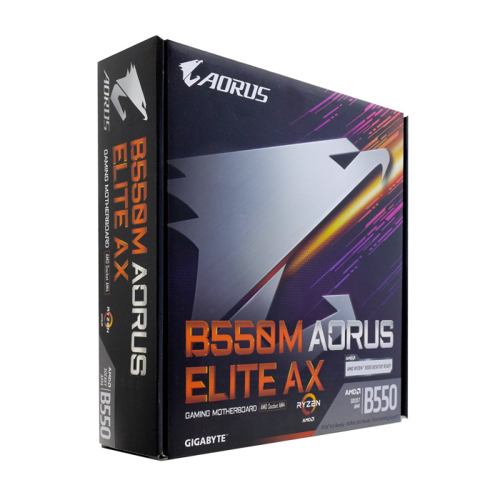 MB Socket AM4, MATX, AMD B550 (DVI+HDM) Gigabyte B550M AORUS ELITE AX, 4DDR4, 1PCIx16,PCIx1