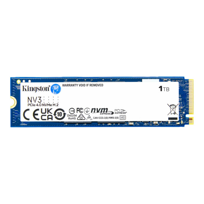 Твердотельный накопитель 1000GB SSD Kingston SNV3S/1000GBK M.2 2280 Gen4x4 NVMe R6000/W4000, BULK