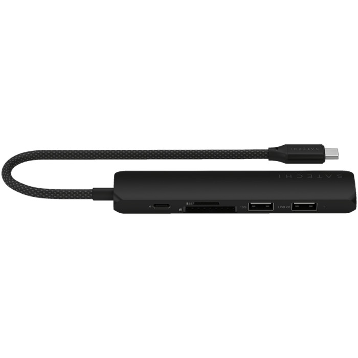 SATECHI 6-in-1 USB-C Slim Multiport Adapter (Black)