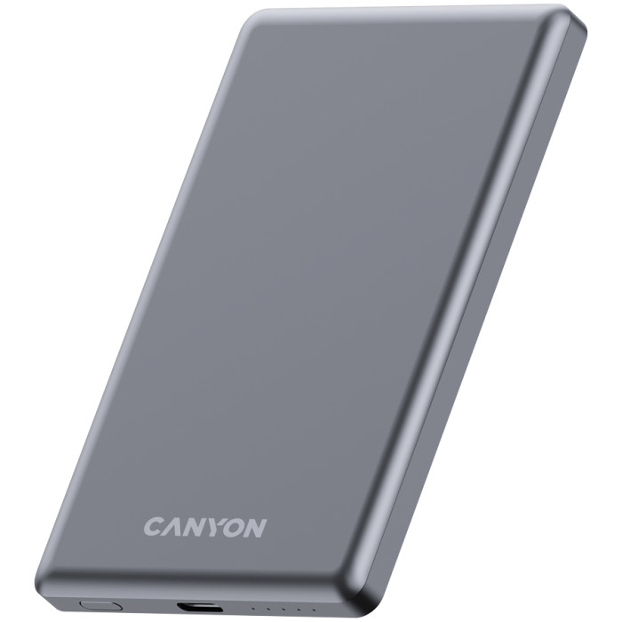 CANYON power bank OnPower 505 slim Magnetic 5000 mAh PD20W Dark Grey