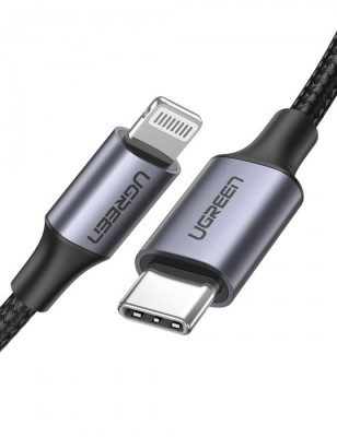 Кабель Ugreen US304 Lightning To Type-C 2.0 Male Cable 1M, 60759