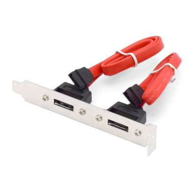 Bracket 2 x ESATA, Cablexpert CCSATA2RECEPTACLE, internal, 2 SATA port for mainboard