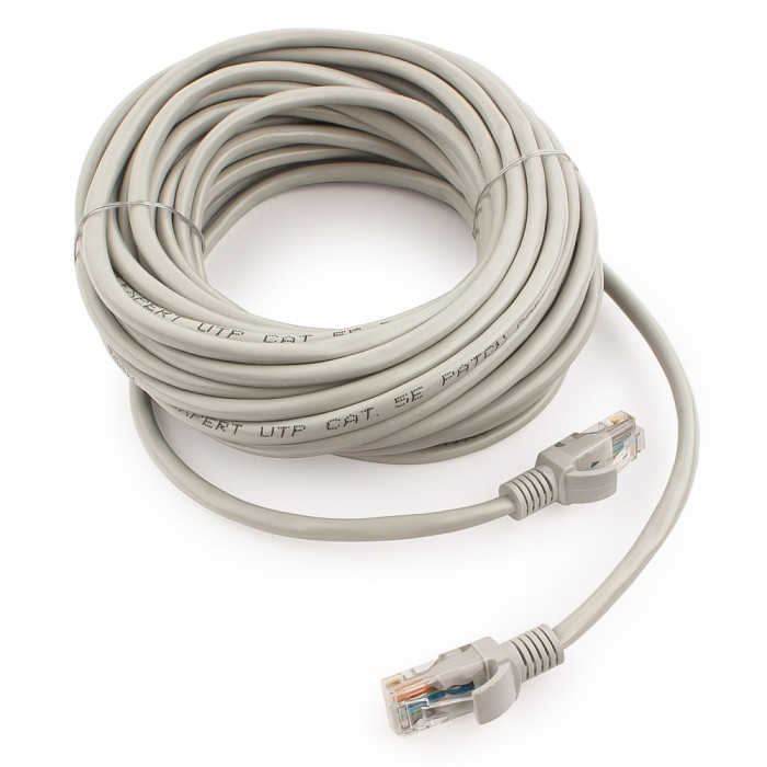 Cable  Patch cord  UTP 5e-Cat 10 m Cablexpert PP10-10M, серый