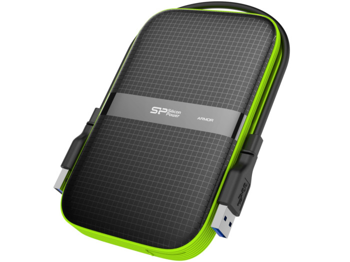 HDD USB 1 TB Silicon Power, A60, SP010TBPHDA60S3K, USB, black-green