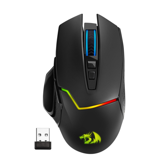 Mouse Redragon Mirage Pro, Wireless, Optical 4800 dpi, 1AA, USB,  Black (71432)