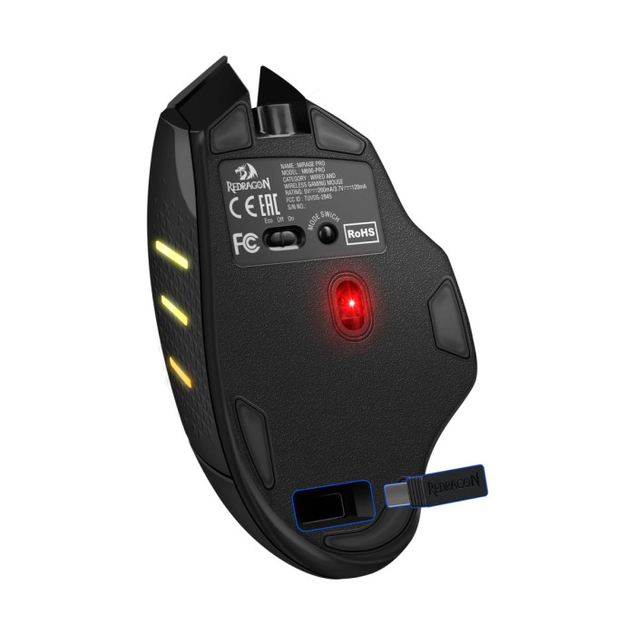 Mouse Redragon Mirage Pro, Wireless, Optical 4800 dpi, 1AA, USB,  Black (71432)