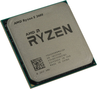 Процессор AMD Ryzen 5 2600 3,4ГГц (3,9ГГц Turbo) Pinnacle Ridge 6/12, 3MB L2, 16 MB L3, 65W, AM4 OEM